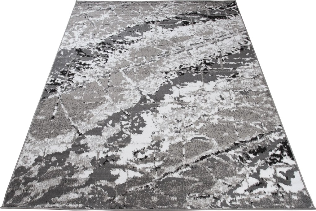 TA Koberec Q543D WHITE MAYA PP EYM Sivý Obdĺžnikový Rozmer: 200x300 cm