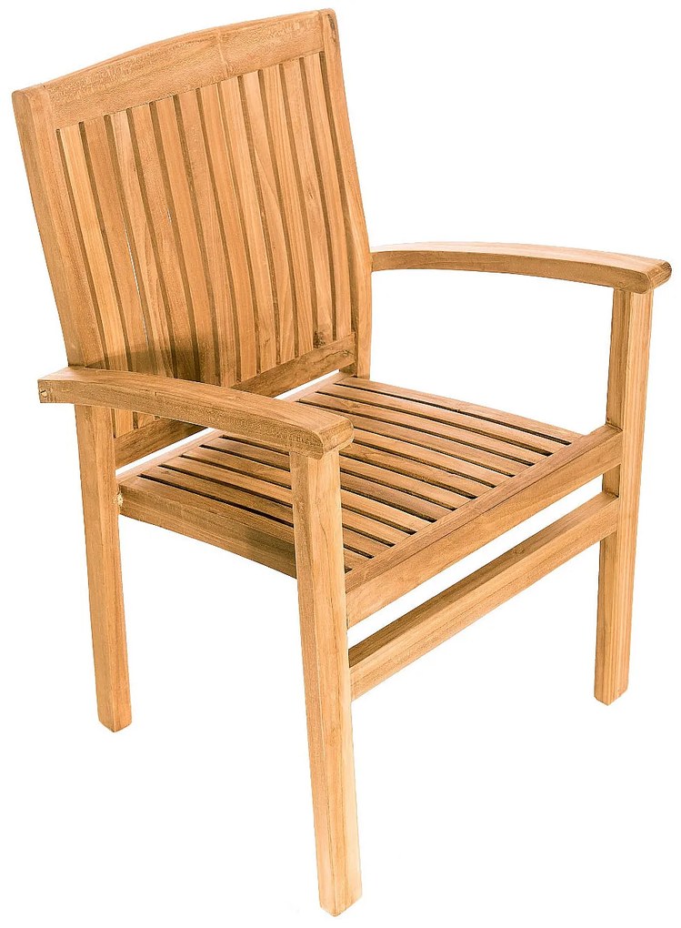 DEOKORK Záhradné pevné kreslo HARMONY (teak)