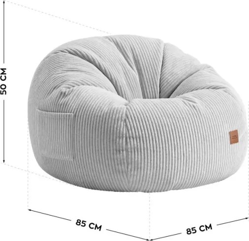 Sedací vak s podnožkou COMFY 3.0 sivý