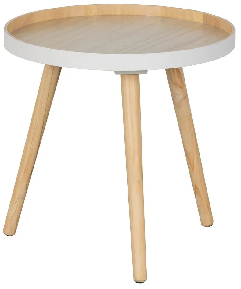 Odkladací stolík s bielym detailom WOOOD Sasha