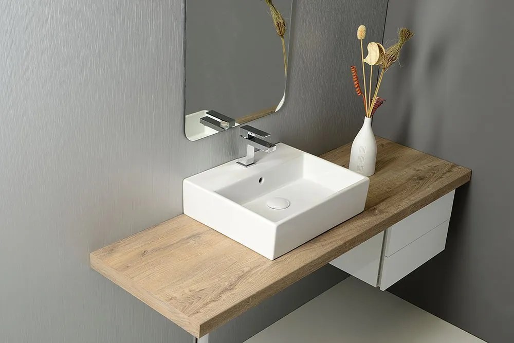 Isvea Isvea, PURITY keramické umývadlo 50x42cm, na dosku, biela, 10PL66050