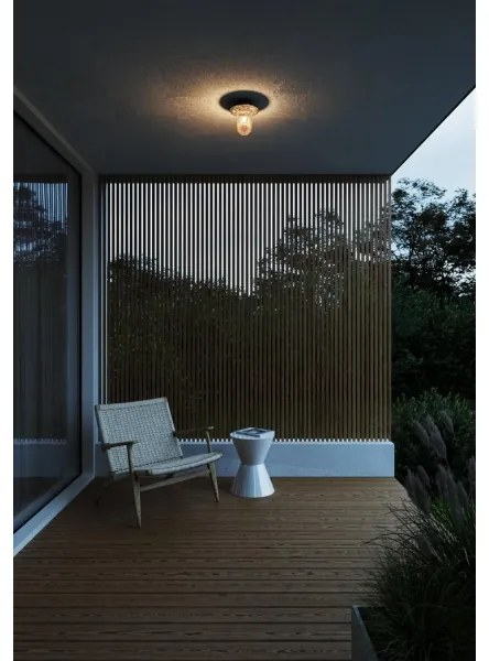 Nordlux - Vonkajšie stropné svietidlo JANUKA 1xE27/60W/230V IP54 čierna