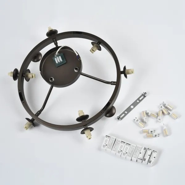 Brilagi - LED prisadený luster MILLA 10xG9/3W/230V hnedá/dymová hnedá