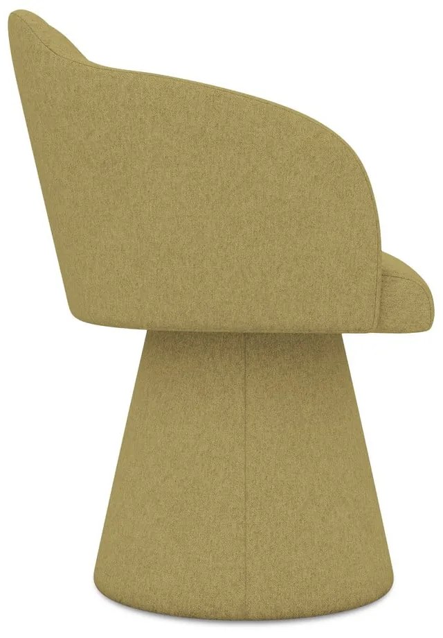 Čalúnené jedálenské kreslo v horčicovej farbe Kanoa – Makamii