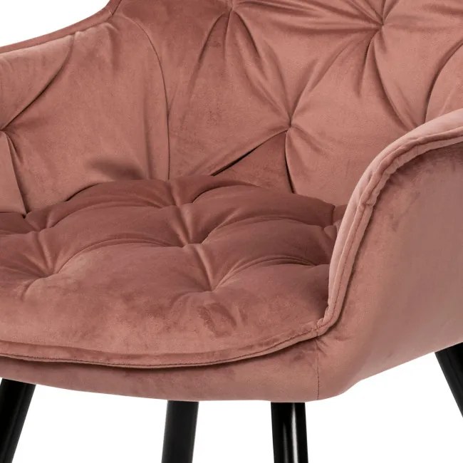 Jedálenská stolička zamatová, ružová DCH-421 PINK4