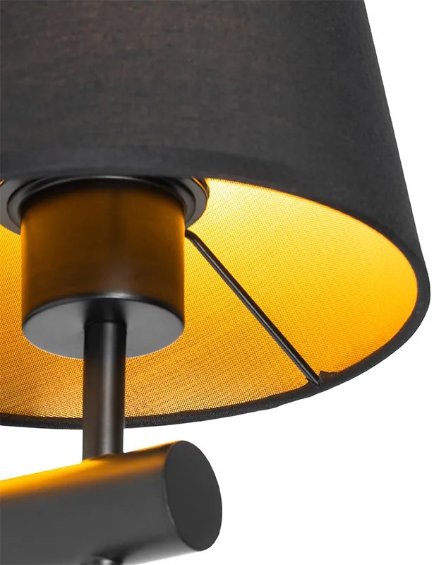 Moderná nástenná lampa čierna - Pluk
