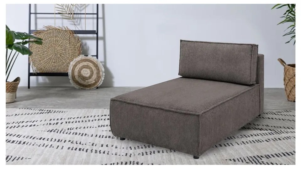 Svetlohnedý menčestrový modul pohovky (variabilný) Nihad modular – Bobochic Paris