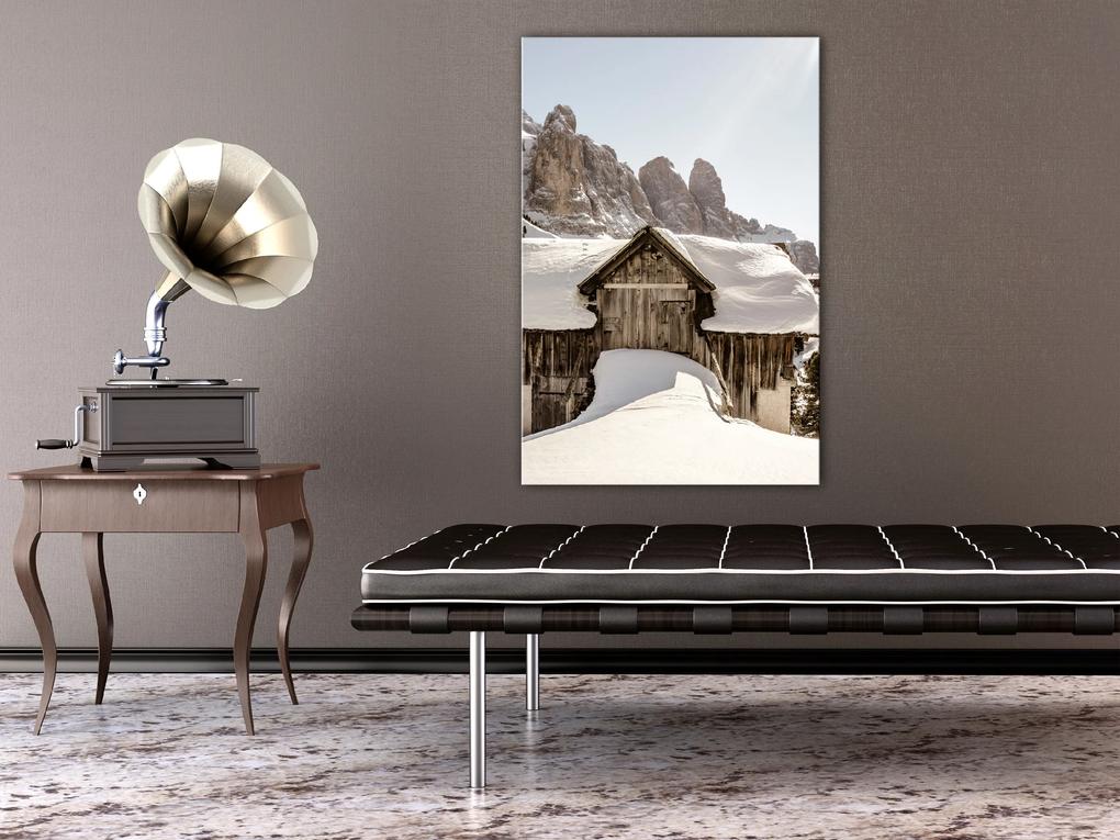 Artgeist Obraz - Winter in the Dolomites (1 Part) Vertical Veľkosť: 20x30, Verzia: Na talianskom plátne
