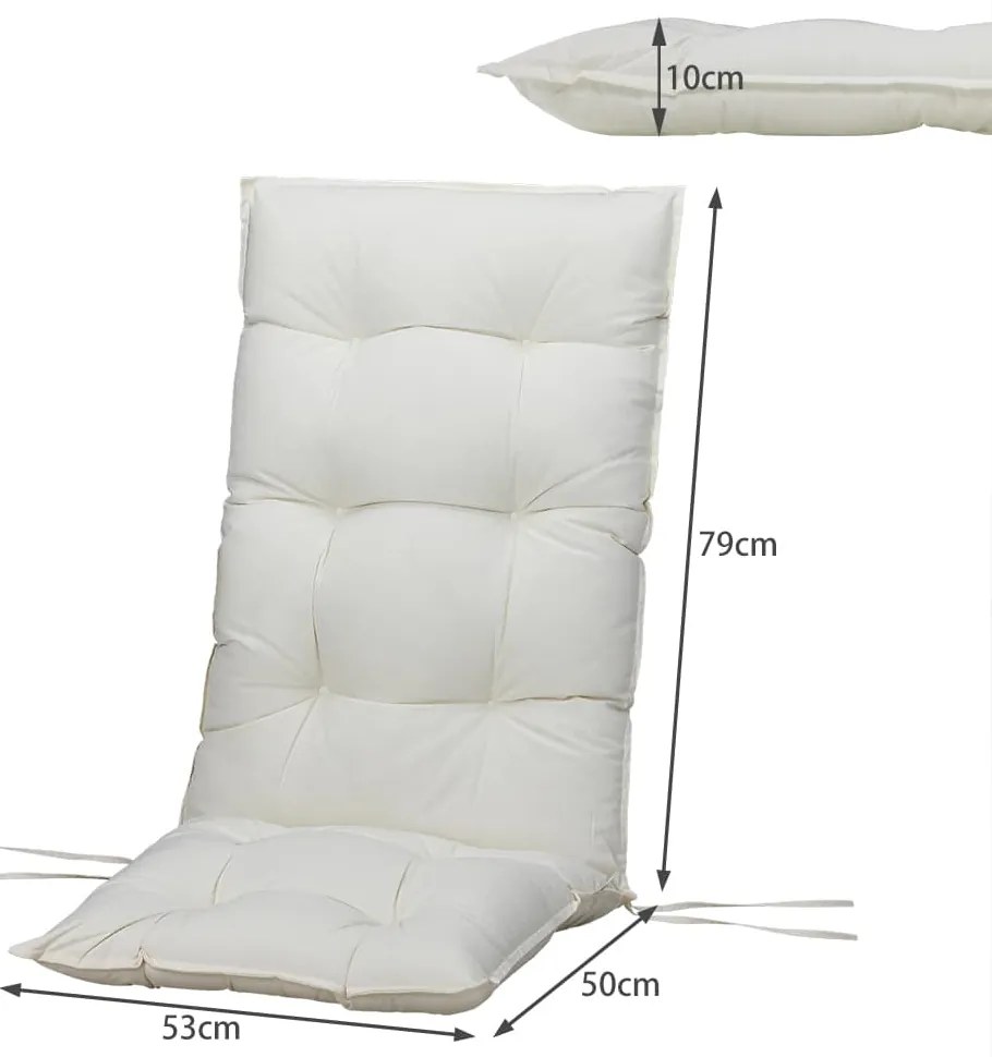 InternetovaZahrada 6 x poduška Cozy Vanamo 129x53x10cm - krémová
