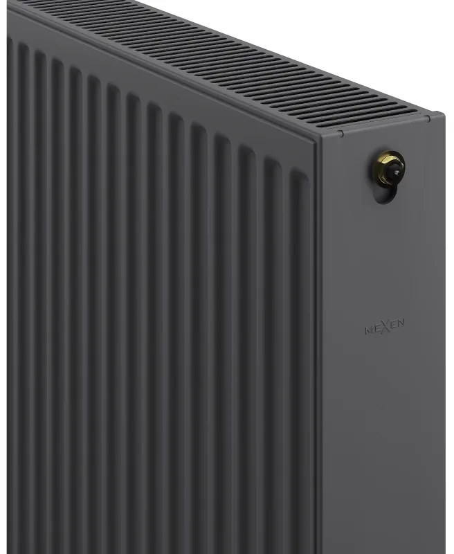 Mexen, Panelový radiátor Mexen CV22 600 x 600 mm, spodné pripojenie, 992 W, antracit - W622-060-060-66