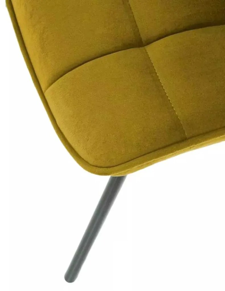 LuxuryForm DESIGN Stolička ORLEN VELUR - žltá