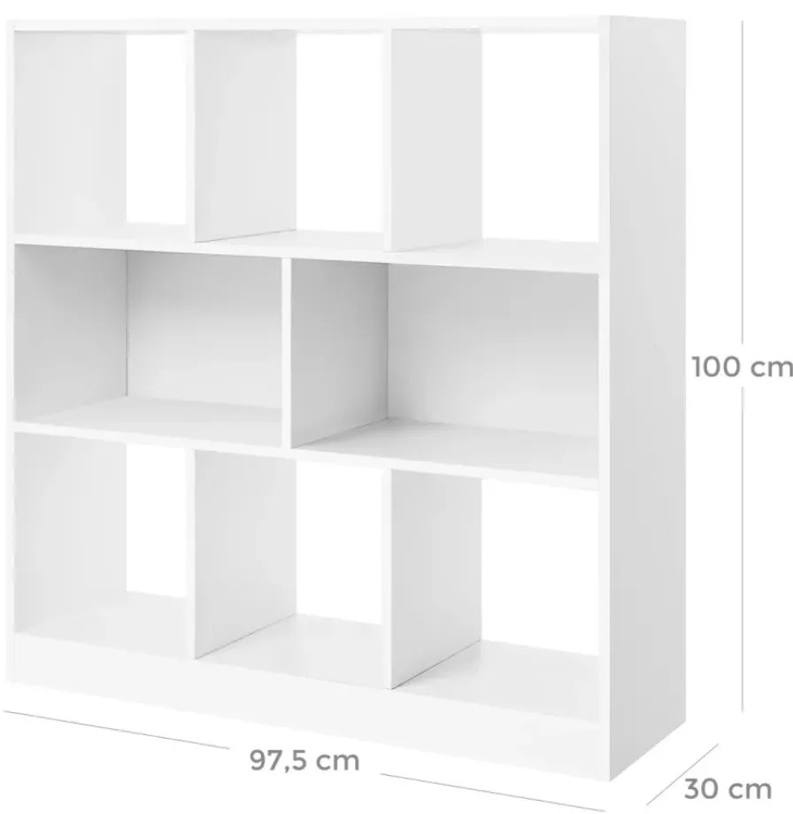 Knižnica Vasagle Aryan 100 cm biela
