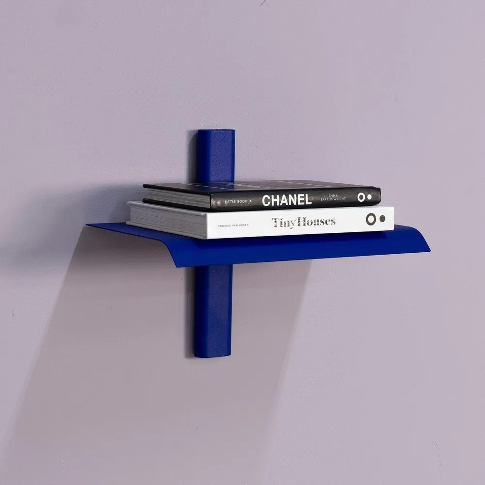Modrá kovová polica 28 cm Hola – Spinder Design
