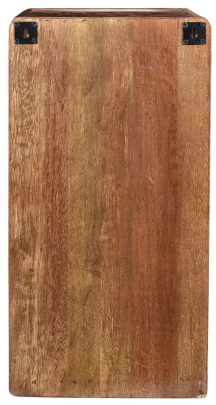 furniture-nabytek.cz - Masivní koupelnová spodní skříňka Calcutta z recyklovaného dřeva, lakovaná, vícebarevná – 35×35×70 cm