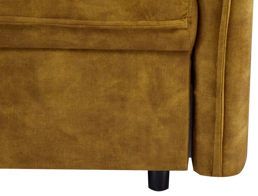 Rozkladacia pohovka APARTMENT 215 cm zamatová horčicovo žltá