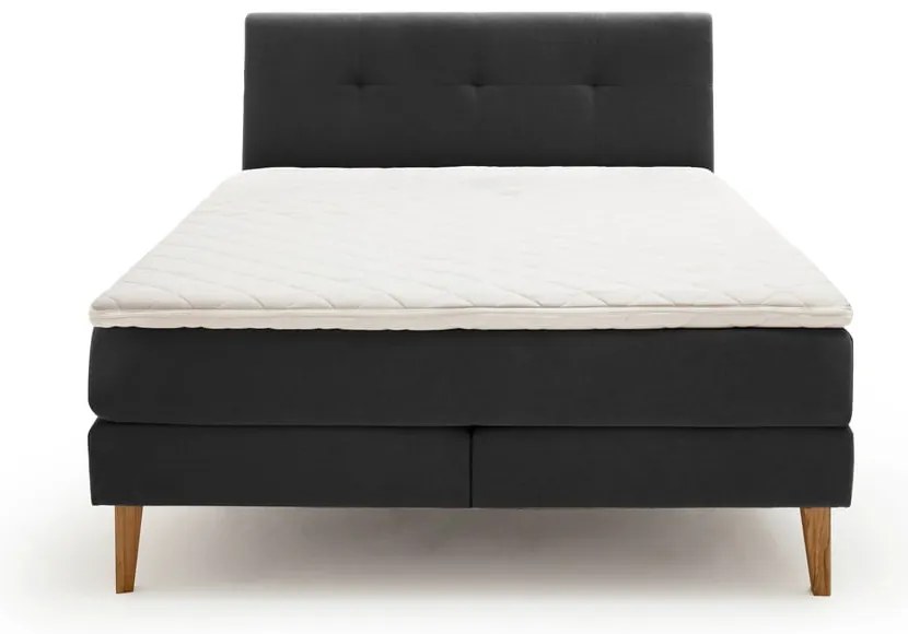 Antracitová boxspring posteľ 180x200 cm Stockholm – Meise Möbel