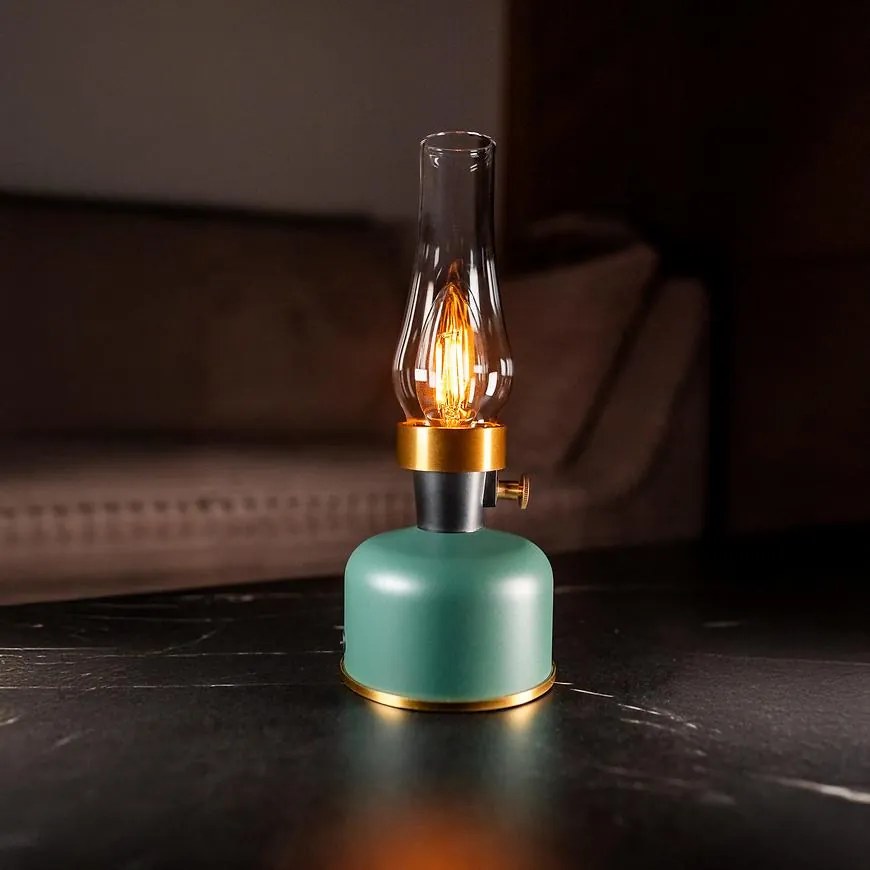 Stolová lampa OLIA USB IP44 green