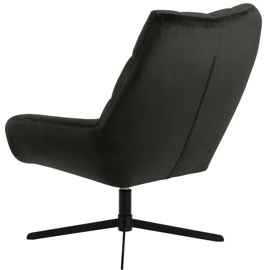 Zelené otočné zamatové kreslo Paris – Actona