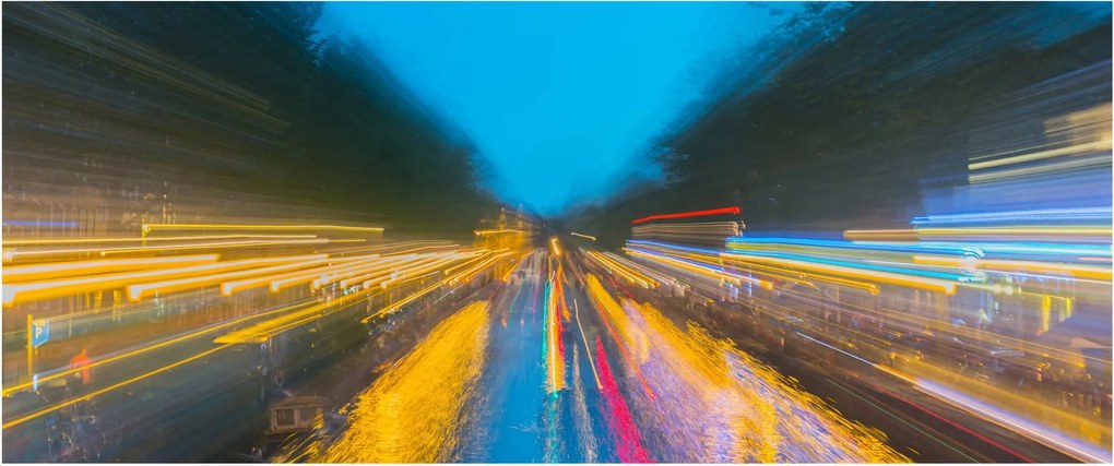 Obraz - Maľba abstrakcie (120x50 cm)