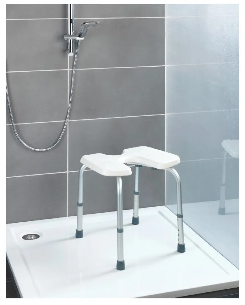 Stolička do sprchy Wenko Hygienic Stool White, 53 × 46 cm