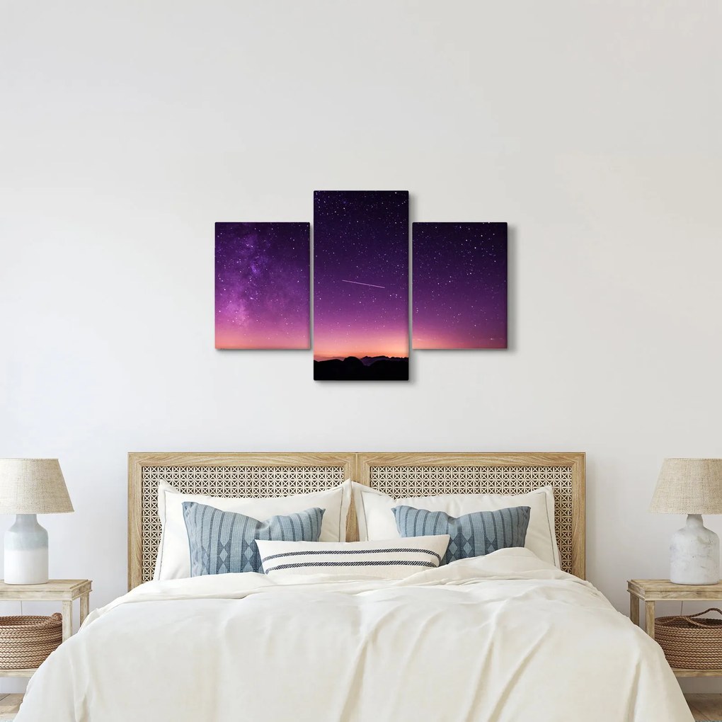 Obraz oblohy s padajúcou hviezdou (90x60 cm)
