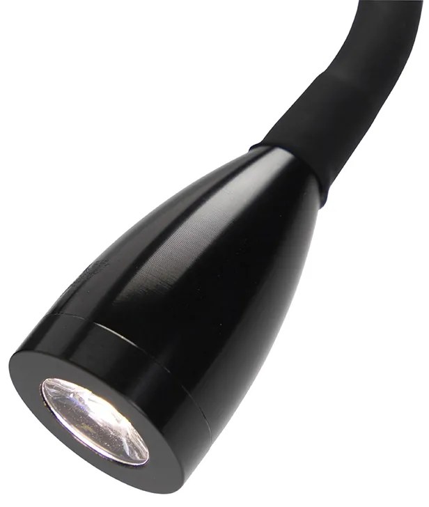Moderná flexibilná nástenná lampa čierna LED - Flex