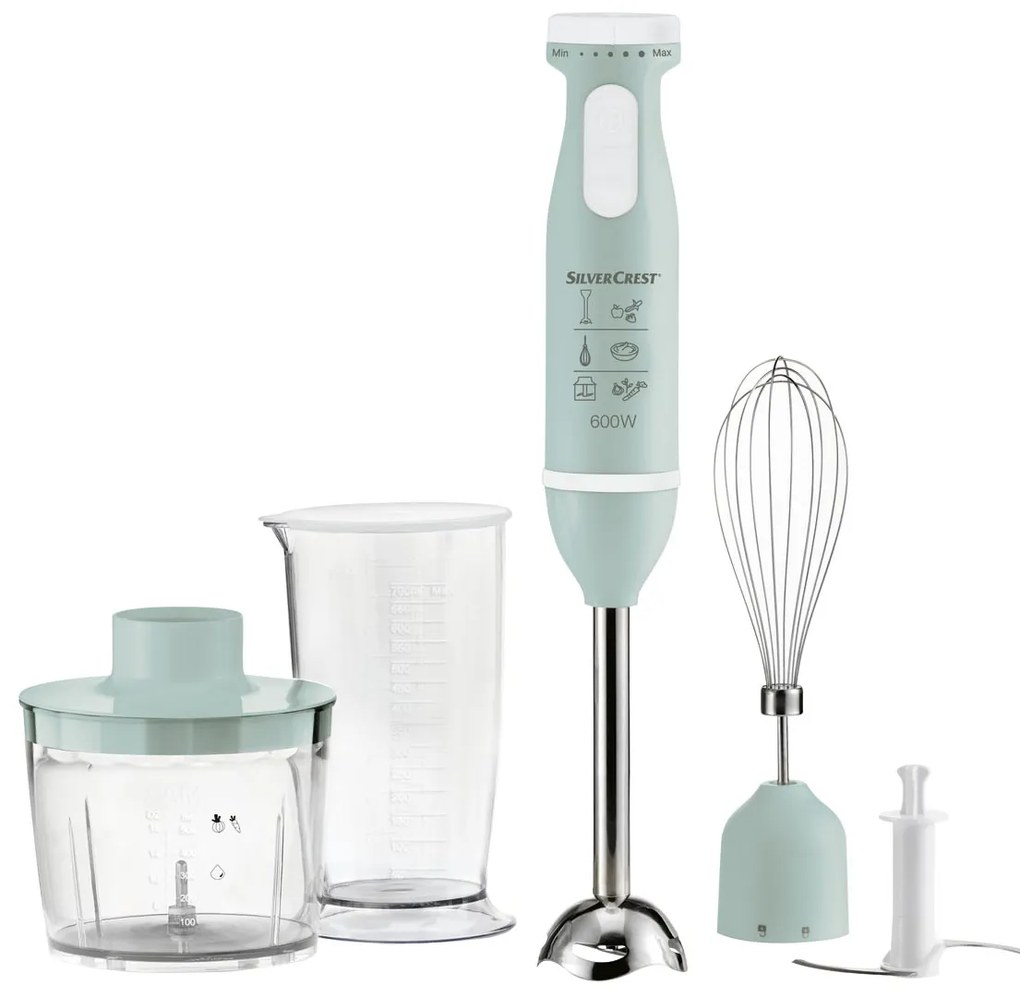 SILVERCREST® KITCHEN TOOLS Tyčový mixér SSMS 600 E6 (mentolová) (100360825)