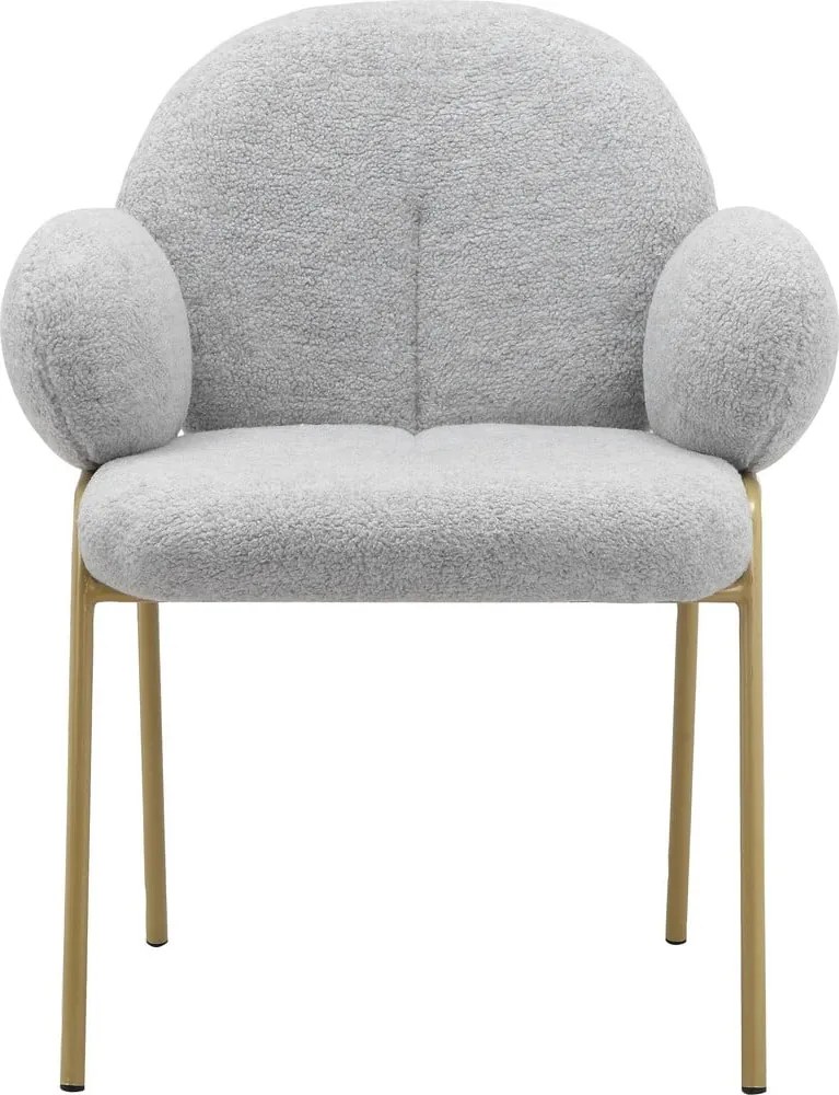 Svetlosivé čalúnené jedálenské kreslá v súprave s podrúčkami 2 ks Iwama – Støraa