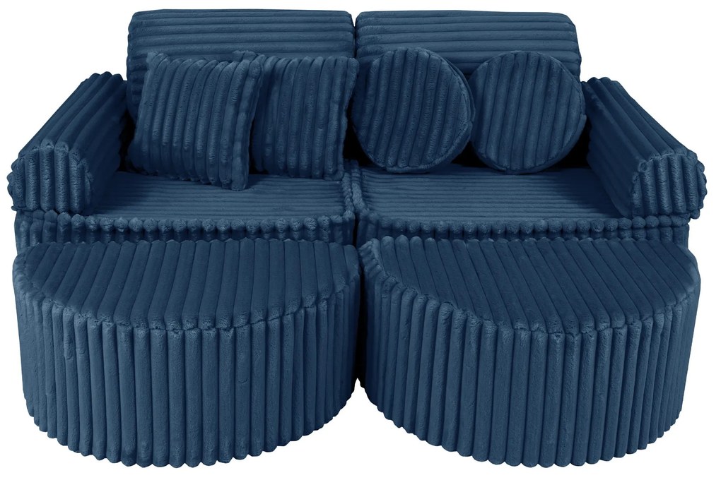 MeowBaby® Churros detská pohovka Max, Midnight Blue