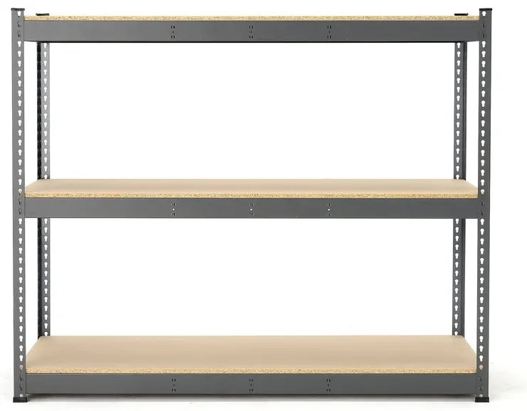 Policový regál COMBO, nosnosť 700kg/polica, 1530x1840x620 mm