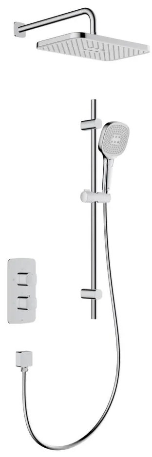 KFA Armatura 5759-301-00 - Sprchová súprava s termostatickou podomietkovou batériou MALAGA l. chróm