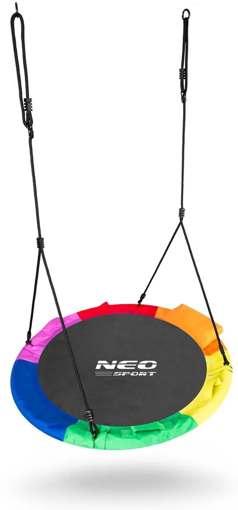 Neo-Sport Swingo XXL pestrofarebná hojdačka bocianie hniezdo 120 cm