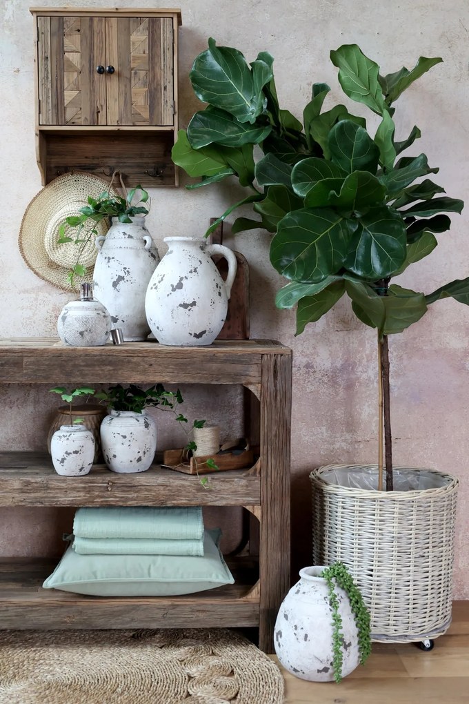 Chic Antique Prútený obal na kvetináč na kolieskach French M
