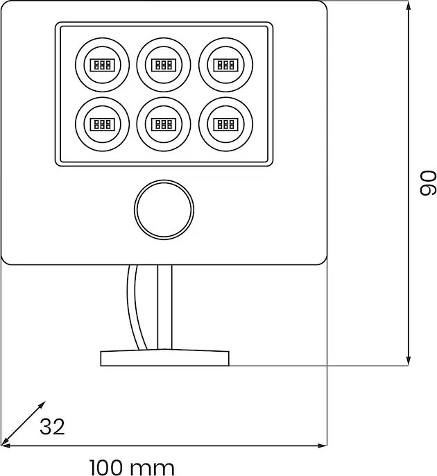 Exteriérové solárne LED svietidlo Depo, 1x LED 1,05w, čierna