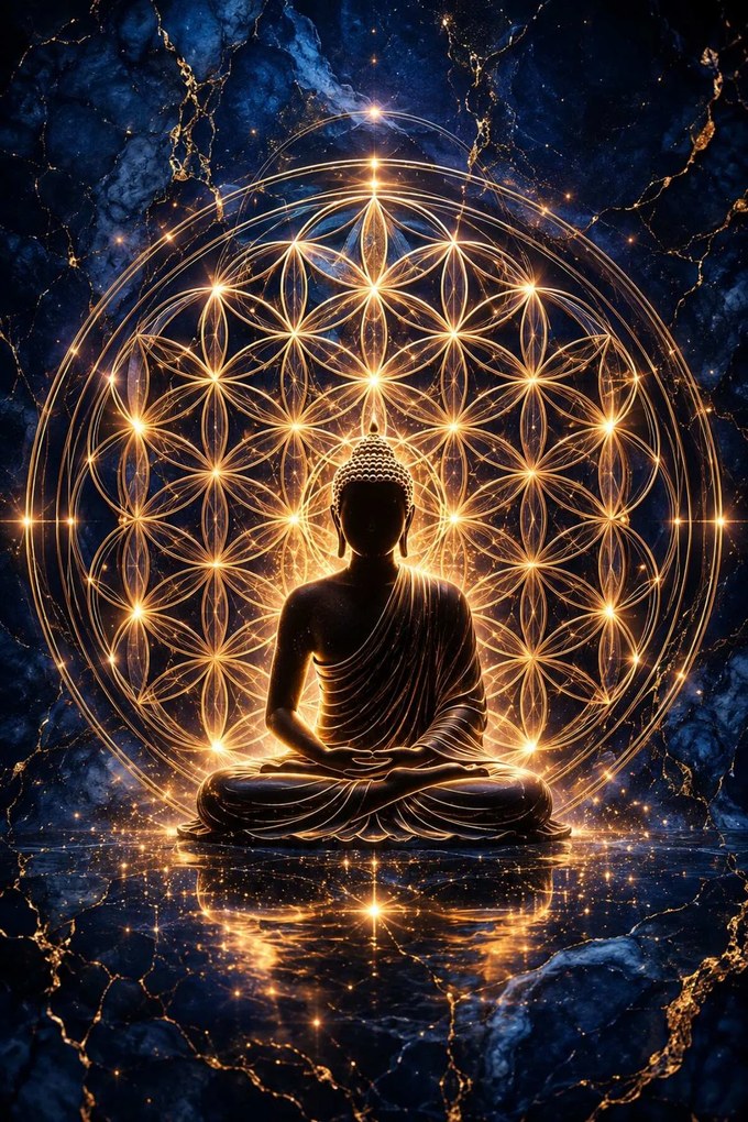 Budha - Metalický obraz 60x40cm