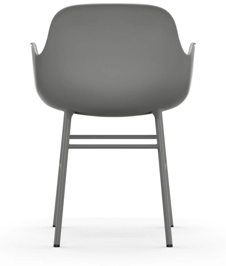 Stolička Form Armchair – sivá/oceľ