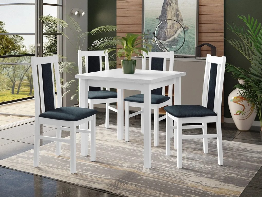 Stôl so 4 stoličkami - AL27, Morenie: Orech - L, Poťahové látky: 26x - Kronos 22
