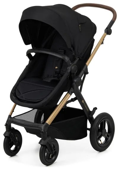 KINDERKRAFT-Kombinovaný kočík 3v1 MOOV 2 AIR Pure black + autosedačka MINK PRO