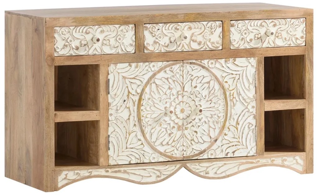 furniture-nabytek.cz - Masivní koupelnová sada Delhi z mangového dřeva, lakovaná, hnědá