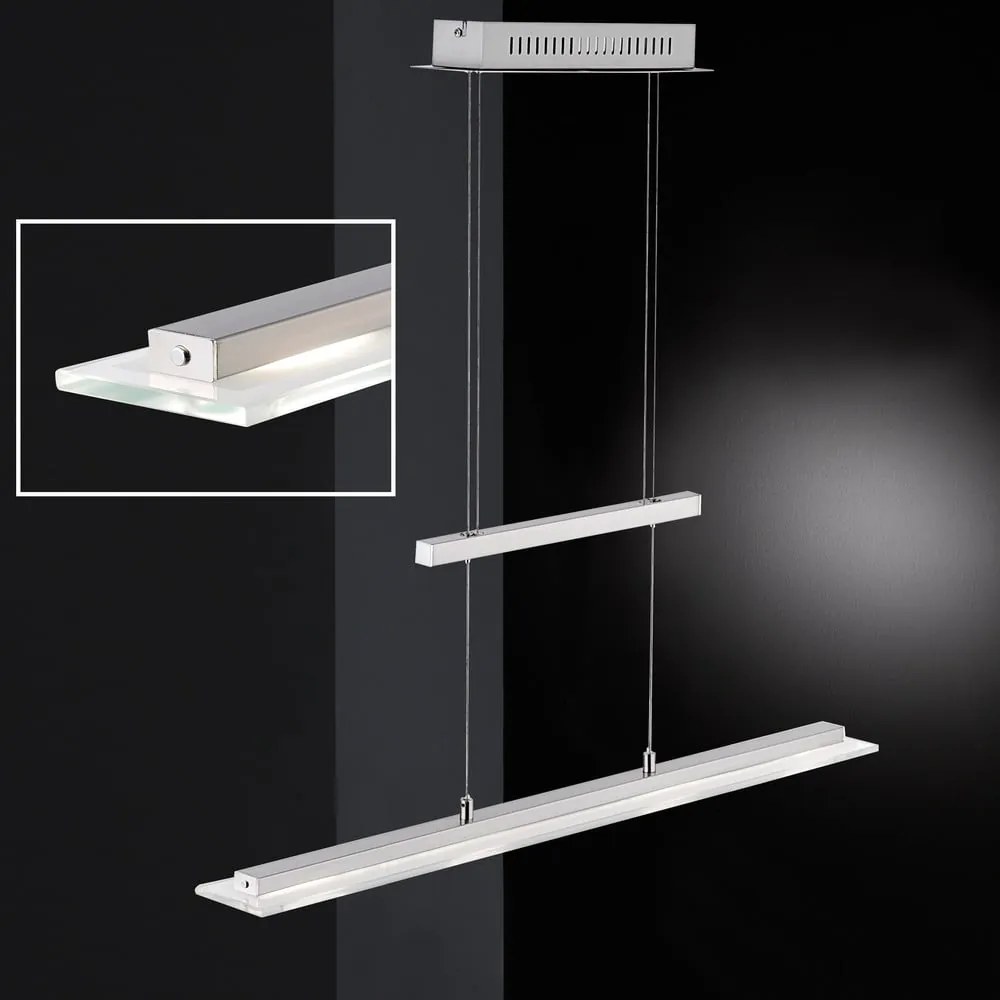 Kovové LED závesné svietidlo v striebornej farbe Tenso – Fischer &amp; Honsel