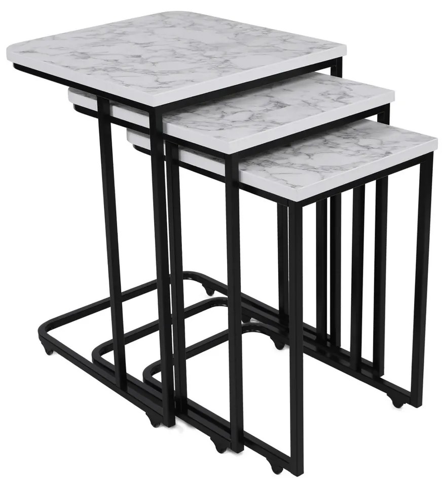 Odkladací stolík Metal Zigon, 3 ks