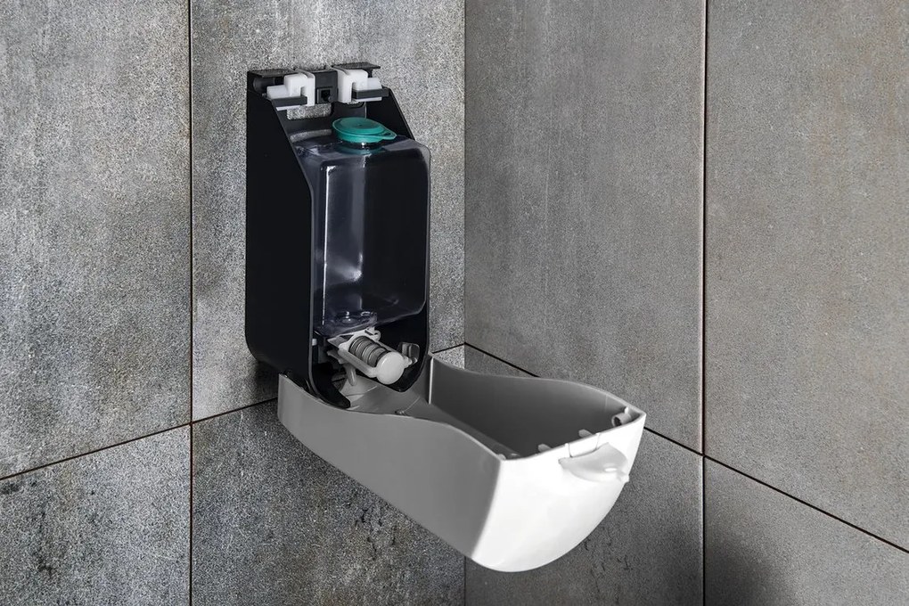 Aqualine Aqualine, EMIKO Dávkovač tekutého mydla na zavesenie 1000ml, biely, 1319-73