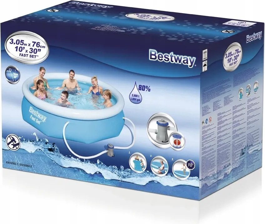 Záhradný bazén Bestway 305 x 76 rozperný s pumpičkou 57270