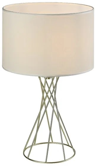 Rabalux 74081 - Stolová lampa NIVRA 1xE27/40W/230V zlatá/biela