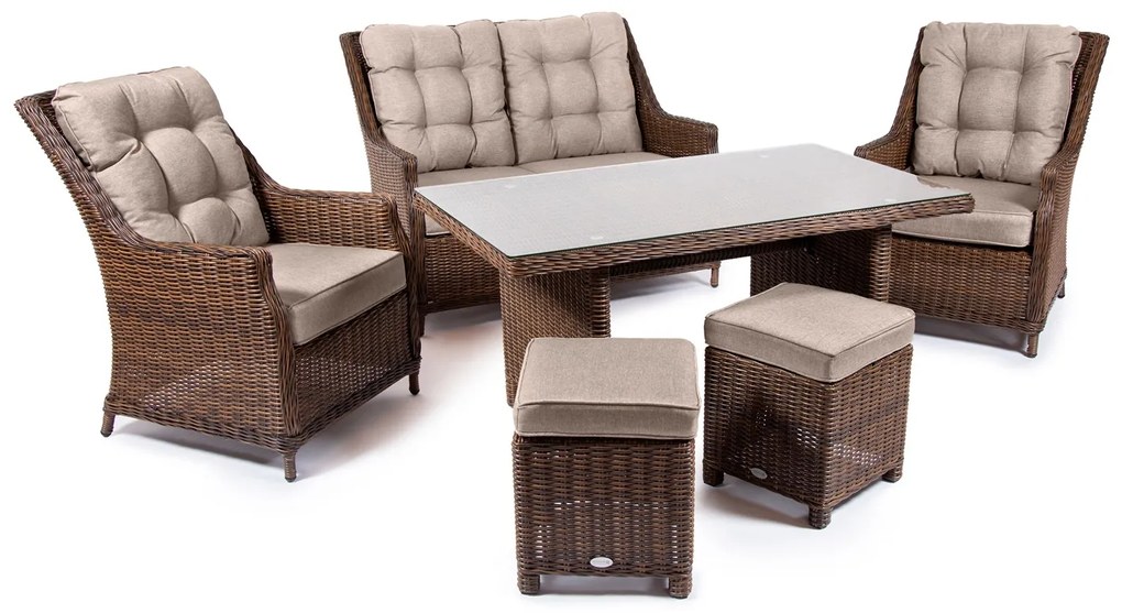 Jedálenská súprava BERKLEY 2 tmavohnedá