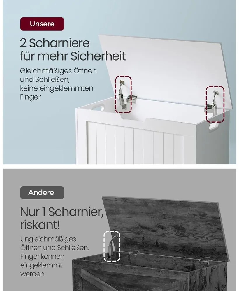VASAGLE Úložný drevený box LHS11WT