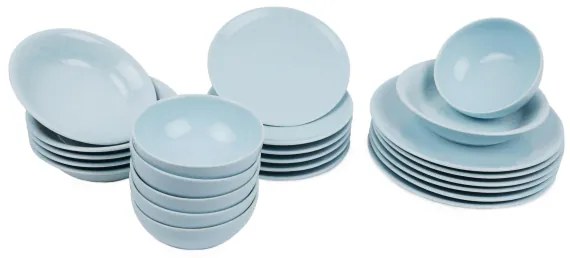 24-dielna jedálenská súprava, modrá/porcelán