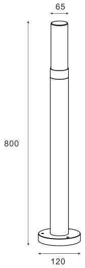Zuma Line SJ17614 - Vonkajšia lampa WALLY 1xE27/60W/230V IP54 čierna