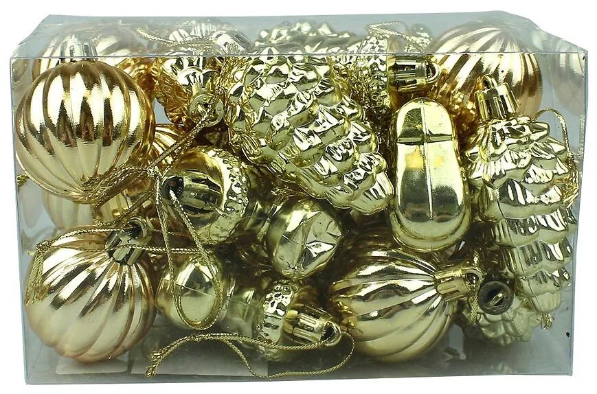 Vianočné gule  mix 4 cm 24  ks  66386