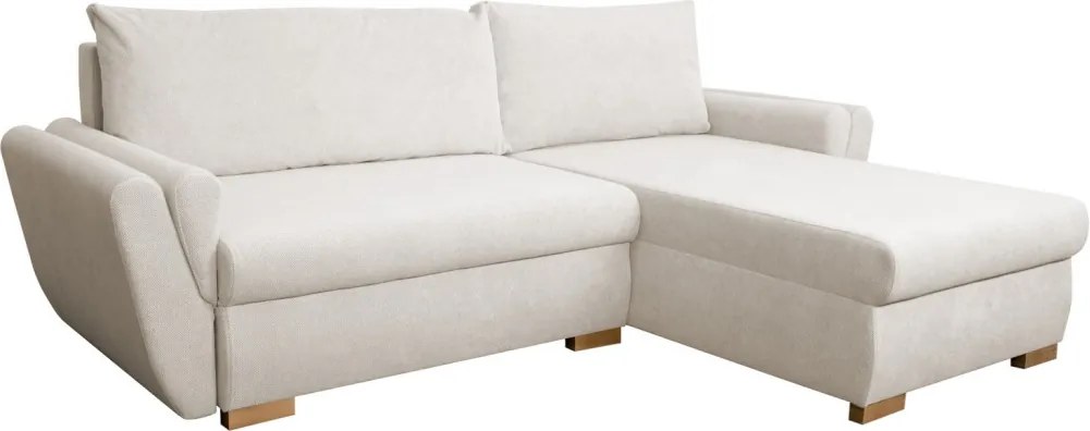 Rohová sedačka Helvetius, krémová látka